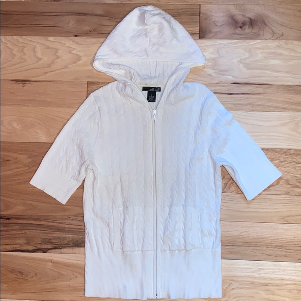 Willi Smith Half Sleeve Zip Hoodie, Size Large